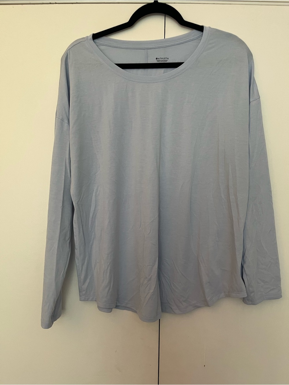 Athleta Pale Blue Long Sleeve Crew Tee
